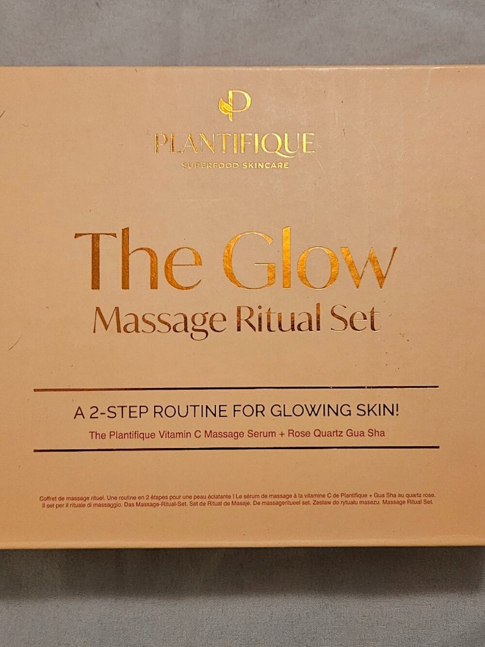 Plantifique Massage Set: Rose Quartz Gua Sha & Vitamin C Face Serum Korean